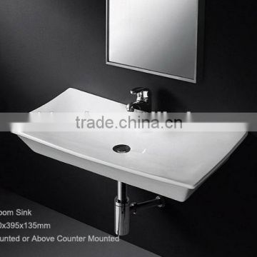 YJ7898 Ceramic Bathroom basin Rectangular Ceramic wall-hung basin