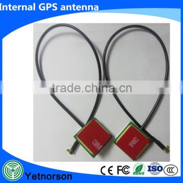 Active internal 25*25 GPS ceramic patch antenna with RG 174 cable