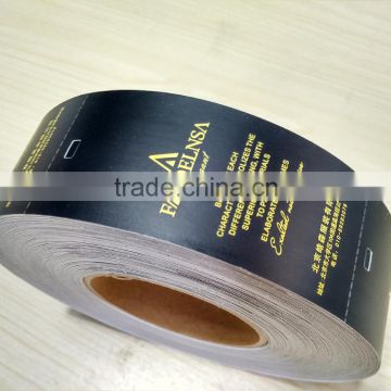 OEM high quality gold hot stamping paper hangtag printing in roll for garment and hangbags