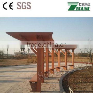 Eco-friendly wood pastic composite pergola with high quality made in china