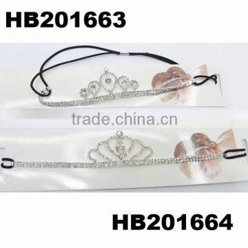 wedding rhinestone tiara elastic headband