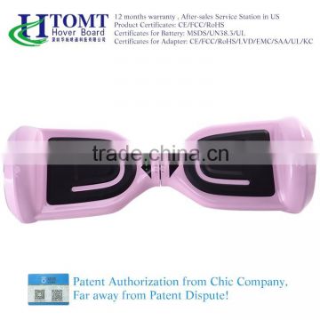 2016 Htomt hoverboard electric scooter pink hoverboard with samsung battery ul/fcc/ce/RoHs/un38.3