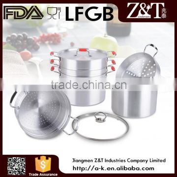 New product common aluminum steamer with glass lid in china