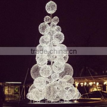Customized Decorative 3d Motif Light Outdoor Christmas Tree Ball Lights