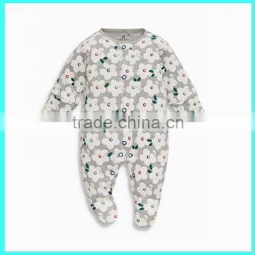 Factory sale baby footie outfits cotton baby footed pajamas baby rompers wholesale