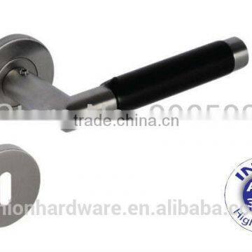 Modern european style stainless steel door handle with porcelain tube and escutcheon