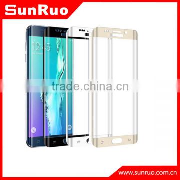 Hot bending 3D curved for tempered glass screen protector samsung galaxy s6 edge, for samsung s6 edge mobile screen protector