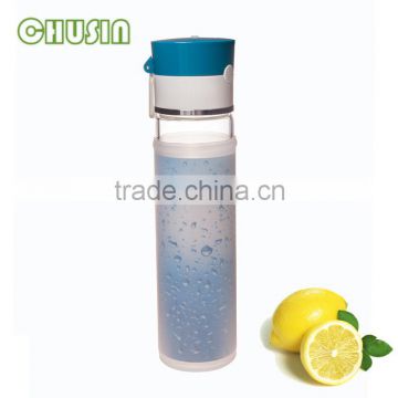 high quality borosilicate glass water bottle/travel drink bottle with low price and silicone sleeve
