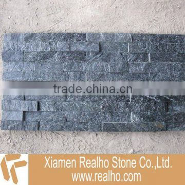 black quartz wall cladding stone tile