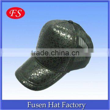 Black leather snapback cap black cap with nylon mesh