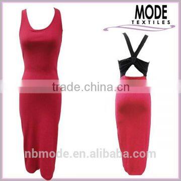 slim fit backless cross strap dress maxi dress