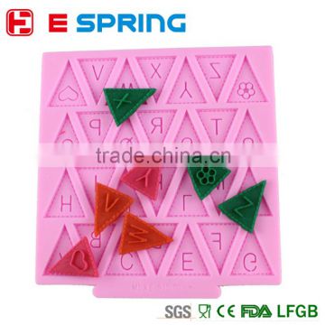 Triangle Flag Letter Silicone Fondant Molds