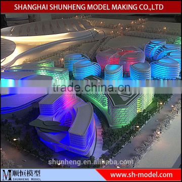 Miniature Architectural scale model with beautiful LED lights from China supplier