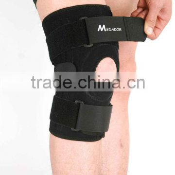 black neoprene hinged knee brace