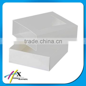 2016 hot selling paper drawer box with clear PVC window