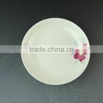 decorative dinner plate for restaurant, cheap wholesale stocked white porcelain plate