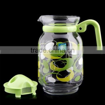 Shanghai high quality 1200ml hot water vintage glass pitcher