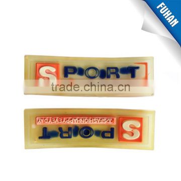 Hangzhou customized rubber labels for hand bags