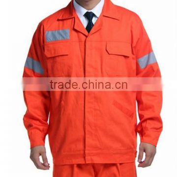 100%cotton hi-vis orange construction workwear overall jacket&pant suit