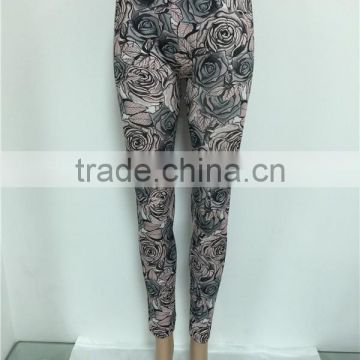 Latest leggings for women full flower printed girls fitness leggings
