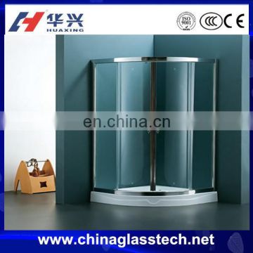 CE certified 6-12mm round frosted tempered glass frameless shower doors