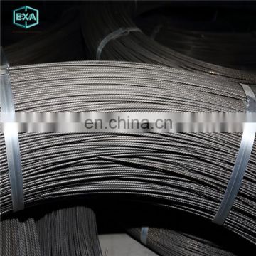 BS5896 1670 Mpa 7.0mm spiral ribbed PC steel Wire for prestressed concrete