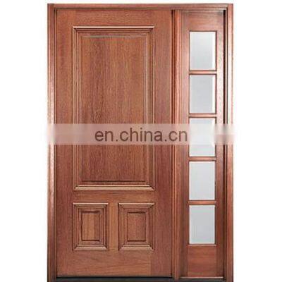 solid wood exterior doors with wooden frame and glass sidelight external front entry doors for villa