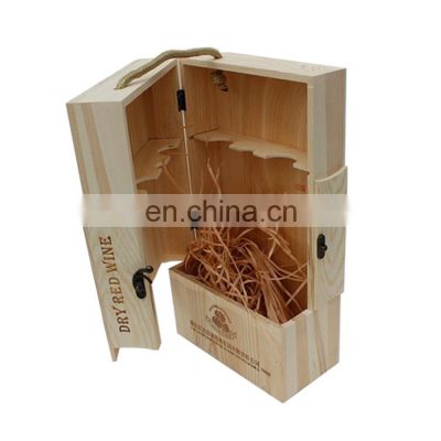 Engraving packaging small wooden wine Packed Wine Box wholesale