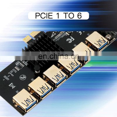 Pci-e To Pci-e Adapter 1 Turn 6 Pci-express Slot 1x To 16x Usb 3.0 Special Riser Card Pcie Converter