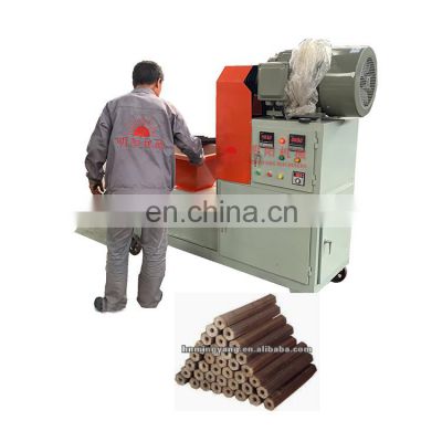 22kw wood sawdust briquette machinery biomass charcoal bar extruding machine with high screw press