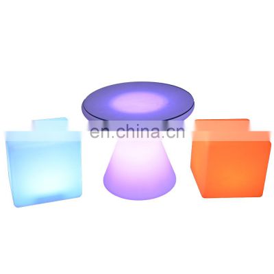 remote light up bar stool led cube chair led garden plastic bar chair furniture for sale