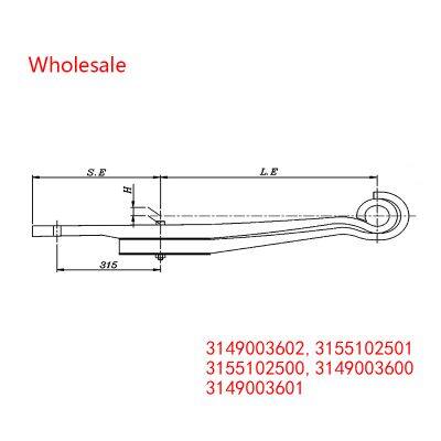 3149003602, 3155102501, 3155102500, 3149003600, 3149003601 Trails Trailer Spring Hand Wholesale For SAF