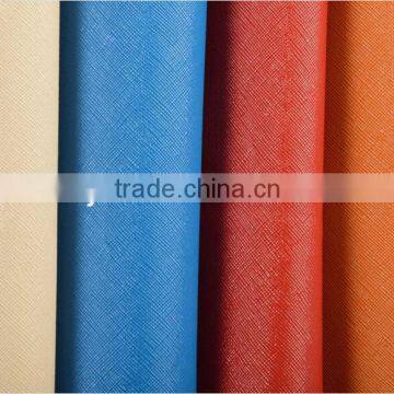 cross grain pvc synthetic leather fabrics for making bags safa