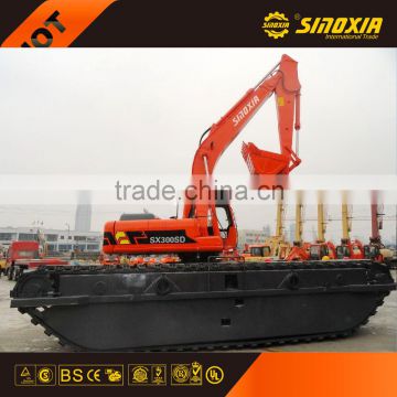 hydraulic pontoon excavator SX300SD for land and water use