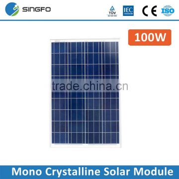 High Efficiency 100W 18V Poly Solar Panel PV Modules Solar Panel Manufacuter in China TUV Pricing