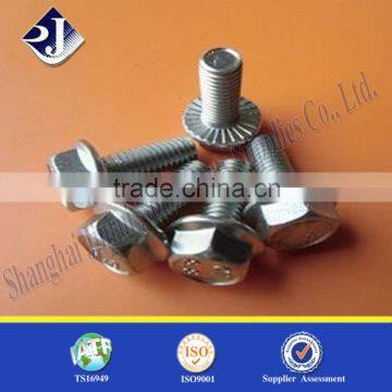 All thread hex flange bolt High strength grade 10.9 hex flange bolt Flange bolt with zinc