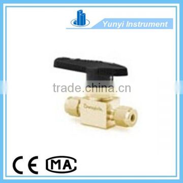 Brass 1-Piece 40 Series Vented Ball Valve, 0.20 Cv, 1/8 in. Tube Fittings