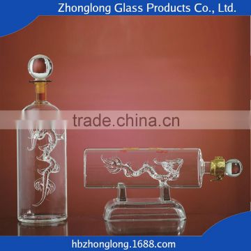 Alibaba Best Sellers Mouth Blown Small Capacity Wine Bottles