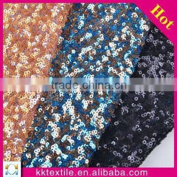 Beautiful new fashion gold sequin embroidery design with polyester mesh