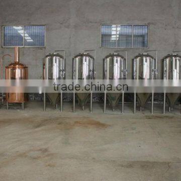 1000L beer brewing equipment, conical fermenter,used at bar, restaurant, made by red copper, SS material