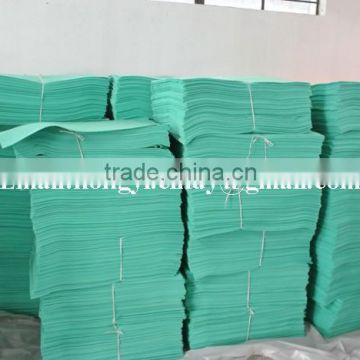 Needle punched nonwoven fabric green color super absorbent cleaning cloth ( viscose/polyester)