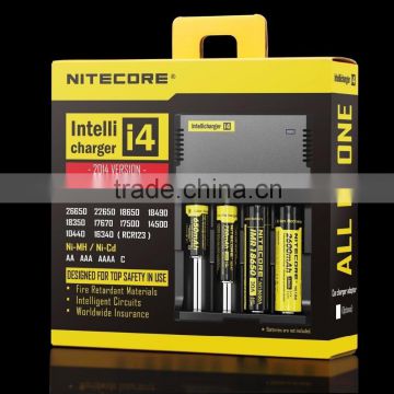 2015 hot sale 18650 battery charger Nitecore Intelligent charger Nitecore i2 / Nitecore i4 charger