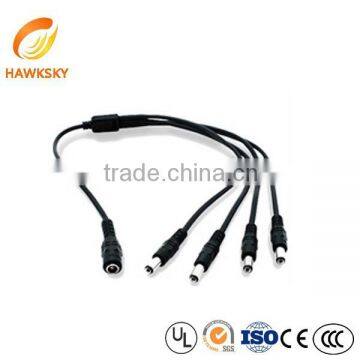 Female Male 1To 4-Way 12V DC Splitter Cable Wire Cable Wire Harness For CCTV Camra