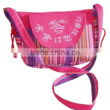 the new design colorful custom cotton messenger bag NO.193-04