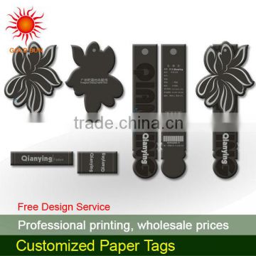 Good quality embossed special shape paper tags