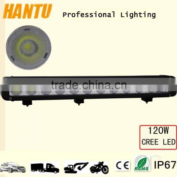 New single row 3d rejection cup 120w led light bar headlight for offroad