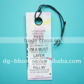 2016 High quality Customized Design Paper Hang Tag