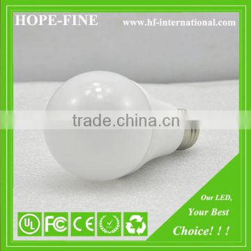 High Brightness E27/B22 3w to 12w Aluminum + Plastic A60 LED Bulb Light