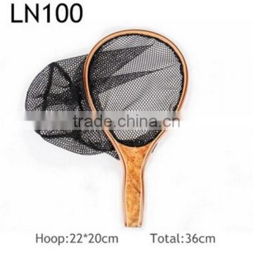 Fly fishing net, wooden handle net for sale