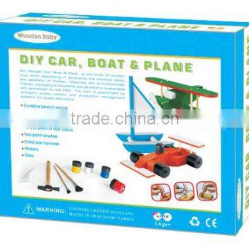 DIY wooden toys, DIY car, DIY plane, DIY boat